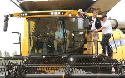 Con la presencia del presidente Lacalle se inauguró la cosecha de trigo