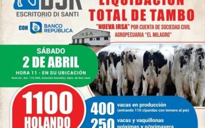 Di Santi: Excepcional liquidación de tambo.