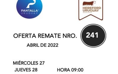 Pantalla Uruguay y Ganadera Hereford rematará voluminosa oferta.