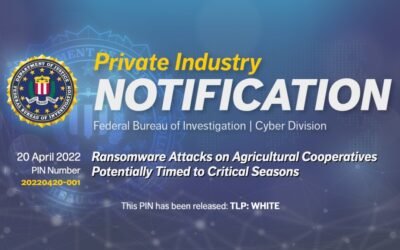 FBI advierte a cooperativas agrícolas por mayor amenaza cibernética en las temporadas de siembras y cosechas.