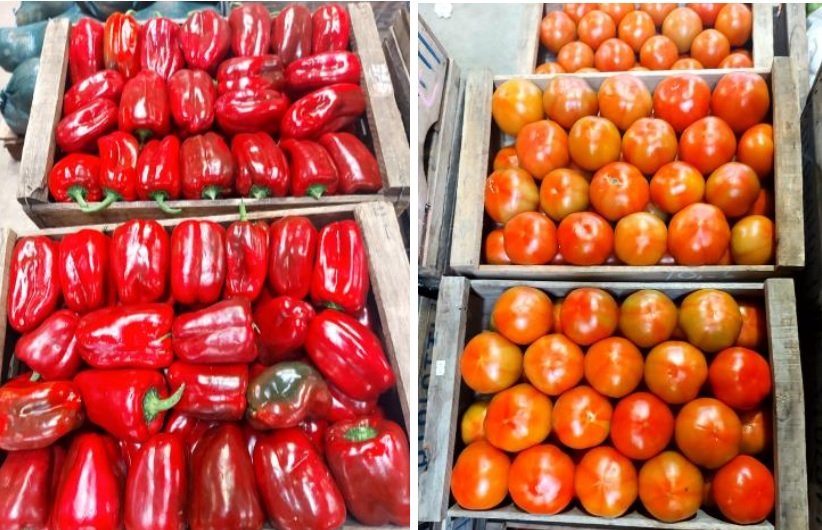 Suben el morrón y el tomate en el mercado local.