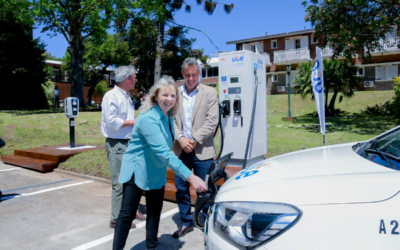 Hoy UTE inaugura nuevo punto de carga rápida para vehículos eléctricos.