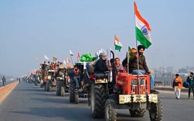 Hoy, por tercer día, siguen las protestas de los agricultores en India.