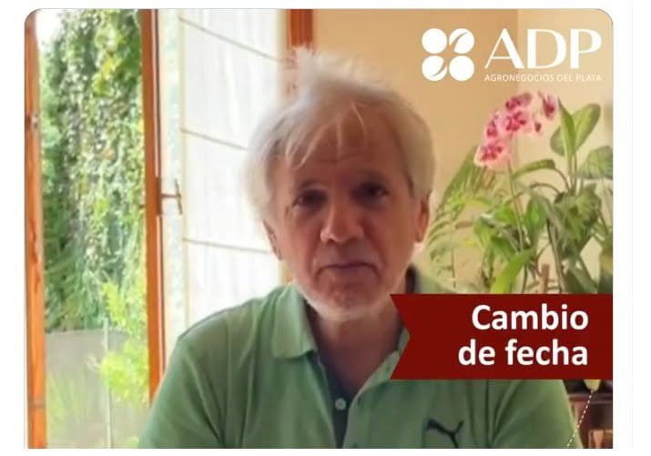 ADP anuncia cambio de fecha de charla con Marcelo Carmona sobre enfermedades en soja y chicharrita en maíz.
