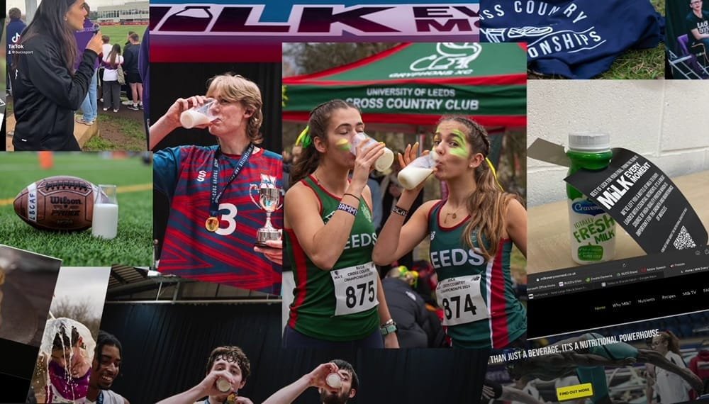 Estudio sobre la leche y los jóvenes; y campaña que vincula la leche con el deporte.