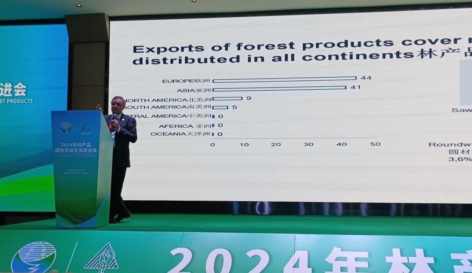 En China, Uruguay presentó su modelo forestal sostenible.