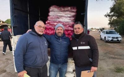 Productores donaron 115.500 kg de papas en apoyo por la alerta de frío.