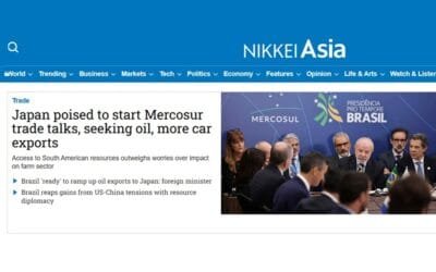 Japón estaría dispuesto a negociar un acuerdo con el Mercosur.