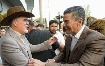 Presidente Peña y el titular de la Rural expusieron en la Expo Paraguay 2026.